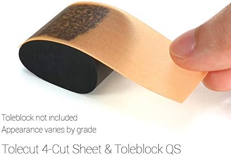 Tolecut PSA 4-Cut Block Sanding Sheets, Orange K-1200, 191-1546, 25 Sheets