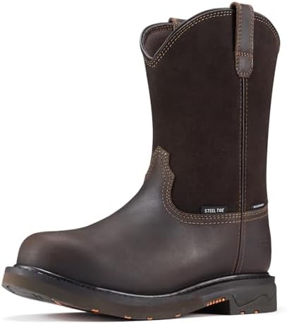 NINGO Men's Steel Toe Work Boots, Waterproof Wellington Safety Boots