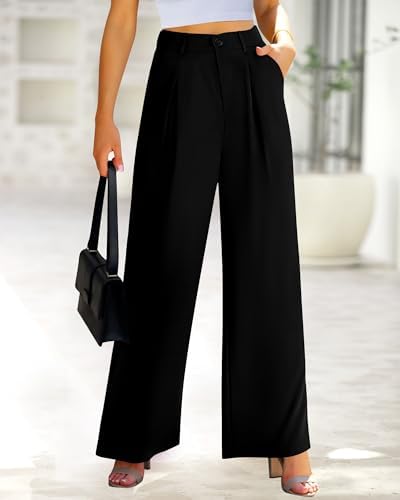 BTFBM Fall High Waisted Business Casual Palazzo Pants for Women Dressy 2026