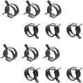 20pcs 0.79" ID Constant Tension Band Hose Clamps, 20mm Spring Band Type Action Hose Clamp Manganese Steel Fuel Line Clamp Low Pressure Air Clip Clamp for Fuel Hose Line Water Pipe Air Tube black