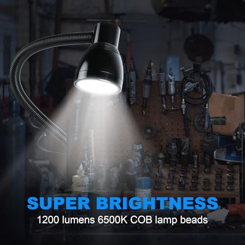 led work lights, IP65magnetic work light, 1200 lumen work lights for mechanics, magnetic base for milling machines, machine lights for workbenches and basements