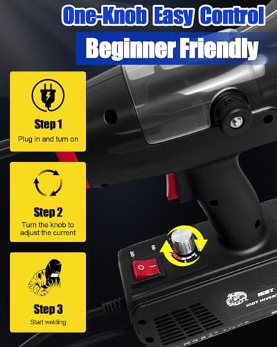 TLL Portable MIG Welder Handheld 120A 110V, Hand Held Welder Gun