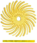Dedeco Sunburst Radial Bristle Discs 48-Pack - 5/8" Curved - Yellow 80 Grit (Coarse) - Aluminum Oxide for Polishing & Finishing