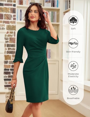 GRACE KARIN Work Dresses for Women 3/4 Sleeve Sheath Business Dress
