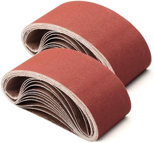4x21 Sanding Belts 40 60 80 Grit, Craftsman Sanding Belt Assortment, 24 PCS