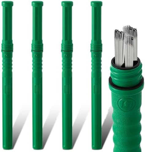 Tandefio 4 Pcs Welding Rod Storage Tube 40 Inch Tig Rod Holder, Green