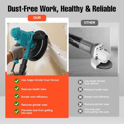 Variable Speed Handheld Electric Drywall Sander with Self-Dust-Extraction