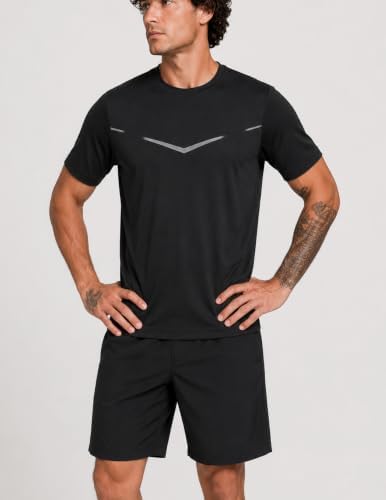 Liberty Imports 5 Pack Men's Active Quick Dry Crew Neck T Shirts