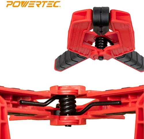 POWERTEC 71625 Heavy Duty Spring Clamp Set from 2" - 4" | 10 Clamps w/ 4 Assorted Sizes