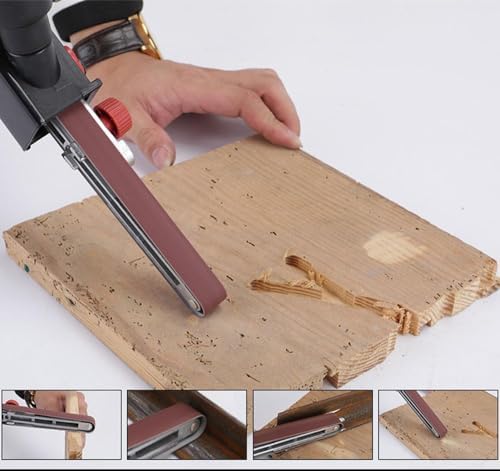 SagaSave Mini Belt Sander Sanding Head Adapter Electric Angle Grinder Sander Head Attachment for M14 Thread Spindle Electric Angle Grinder