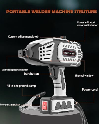 Portable Handheld Welding Machine - 110V IGBT Inverter Handheld Welder, 20-120A Portable ARC Welder, Hot Start & Anti-Stick for 3/32"-1/8" Welding Rods, 30PCS Rods Included