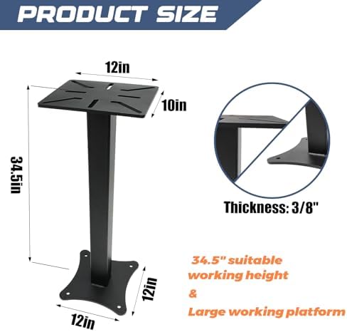 Heavy Duty Bench Grinder Stand Mount Vise and Grinder, Grinder Stand Suitable for Grinders, Vises, Drill Press, etc