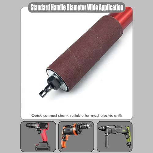 Sanding Drum Kit 1.5in Mandrel Aluminum Alloy Drill Sanding Mandrel Drum Sander Drill Press Spindle Sander Sleeves Spindle Sander Adapter for Wood Metal