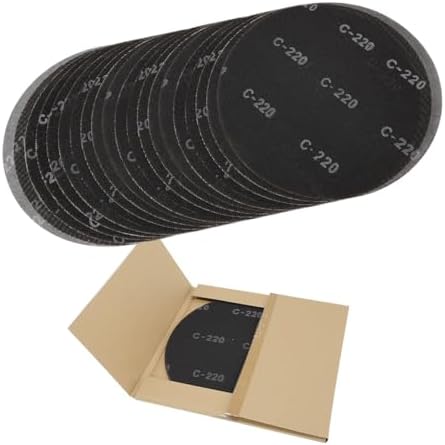 HUAALIUCHE 17" Sanding Screen Discs - Mesh Floor Sanding Screen - Black Silicon Carbide - for Wood Floors (20 Pack, 220 Grit)
