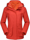 CAMEL CROWN Womens Waterproof Ski Jacket 3-in-1 Windbreaker Winter Coat Fleece Inner for Rain Snow Outdoor Hiking