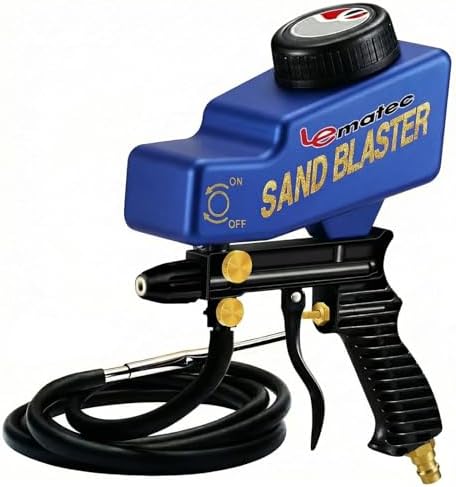 LE LEMATEC Sand Blaster Gun Kit for Air Compressor Rust Removal