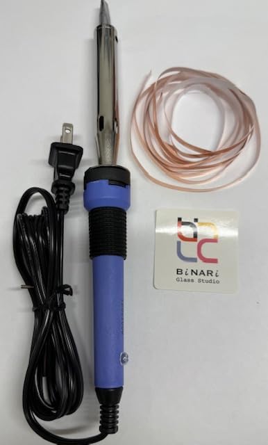 BiNARi Glass Studio 100W Soldering Iron - Compact, Chisel Tip, 1000F, Corded Electric