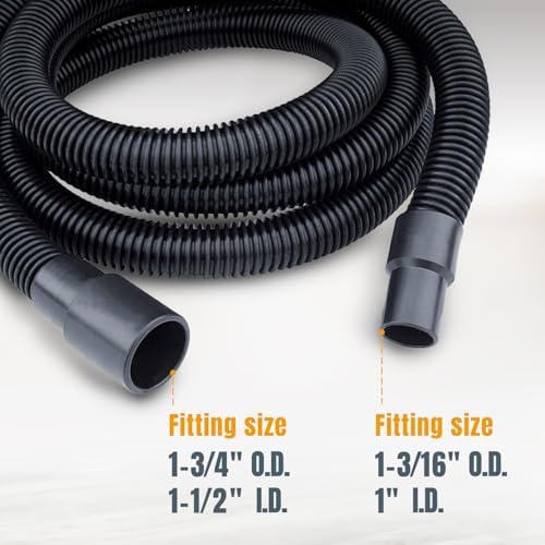 POWERTEC Vacuum Sanding Block w/ 1" OD Dust Collection Port & 10 Ft. Flexible Hose Kit, Assorted Hook and Loop Sandpapers (40/180/120/180/240 Grit) for Woodworking, Dust-Free Sanding Tool (72221)