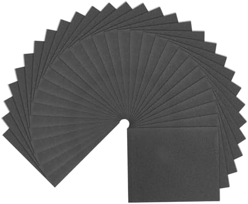 HARFINGTON 30pcs Sandpaper 400 Grit 9 x 11 Inch Waterproof Backing Silicon Carbide Abrasive Wet Dry Sanding Sheets for Wood Finishing, Metal Sanding, Automotive Polishing
