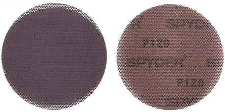 Spyder 10-Pack 120 Grit Sanding Discs, Ceramic Net, 5-Inch Hook and Loop, for Random Orbital Sander (500061)