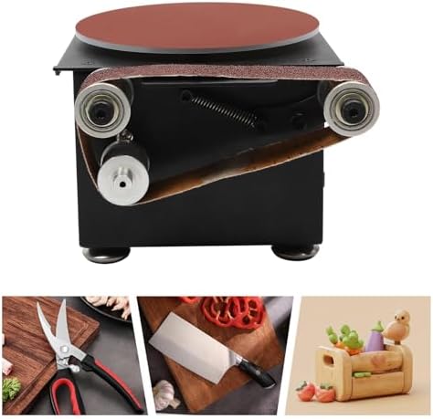 Belt and Disc Sander, Adjustable Speed, Multi-Purpose Combination Bench Sander for Grinding and Sanding Wood,Versatile for DIY & Professional Applications