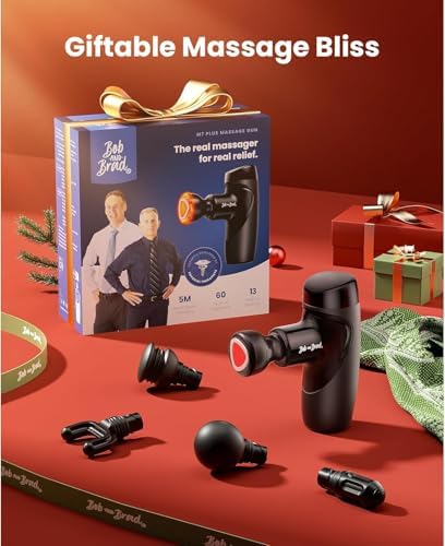 BOB AND BRAD M7 Plus Mini Massage Gun with Heat, FSA Eligible & HSA Approved Deep Tissue Percussion Massager for Back & Neck Stiffness - Portable, Quiet, Ultra-Lightweight