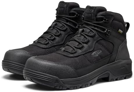 KEEN Utility Men's Skokie Hiker Style Mid Height Composite Toe 90 Degree Waterproof Work Boots