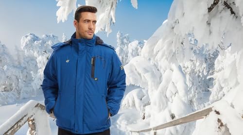 QPNGRP Mens Waterproof Ski Snowboard Jacket Winter Windproof Snow Coat