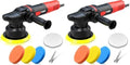AOBEN Car Buffer Polisher,6 inch Dual Action Polisher,Random Buffer Polisher kit with 6 Variable Speed 1000-4500rpm,Detachable Handle,4 Buffing Pads for Car detailing Polishing and Waxing (Pack of 2)
