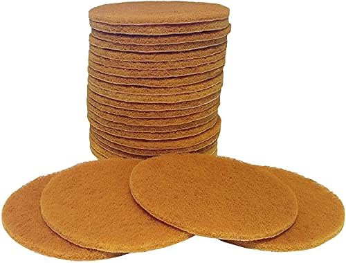 Starcke Premium 6 Inch Non Woven Surface Conditioning Discs - for Dry Sanding Countertops, Auto Body Repair, Marine, Paint, Plastics, Metal and Fiberglass (50 Pack, Gold - 1000-1200 Grit)