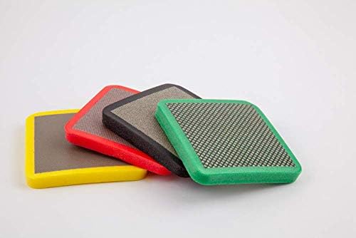 KGS Diamond PRO-PAD Hand Polishing 75x75x10 mm (4 Pack, Combination Set (grit 60, 120, 200, 400))