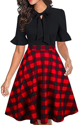 Women Summer Floral Ruffle Sleeve Wear to Work Church Wedding Guest Party Dresses
