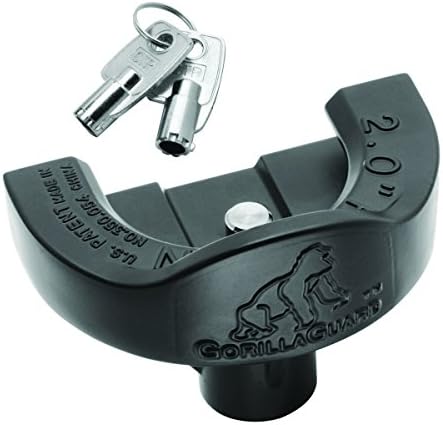 Draw-Tite 63228 Gorilla Guard Universal Trailer Coupler Lock, Storage Security Lock Fits Most 2 Inch Trailer Couplers, Heavy-Duty Steel, Black