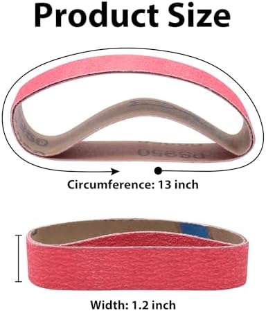 1.2 x 13 Inch Replacement Knife Sharpener Sanding Belt, 16 Pack
