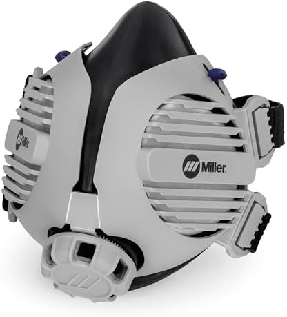 Miller LPR-100 Gen. II Half Mask Respirator, Nuisance OV Relief S/M - Welding Respirator Mask with Filters - P100 Respirator Mask for Filtrating Particulates & Aerosols - Respirator Under Helmet