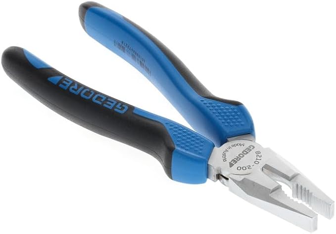 Gedore 8210-200 JC Combination pliers German pattern with 2-component handles, 7.87"