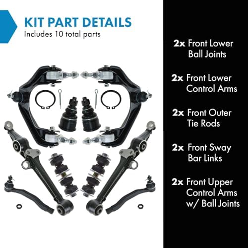 TRQ Front Steering & Suspension Kit Ball Joint Control Arm Control Arm