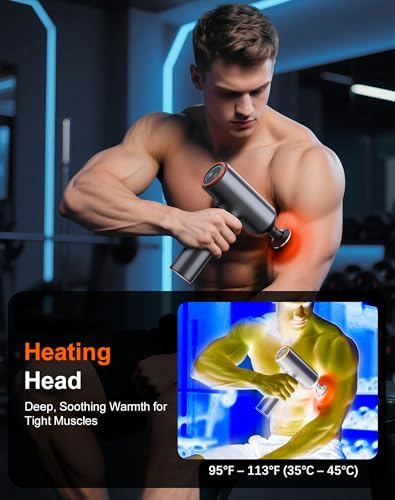 arboleaf Thermal Massage Gun Deep Tissue with Heat 6 Replacements