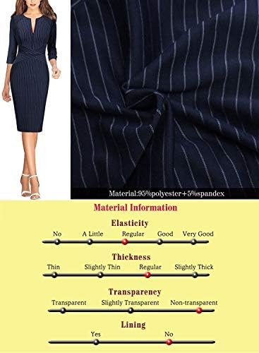 VFSHOW Womens Work Business Office Zipper Up Slim Bodycon Sheath Dress