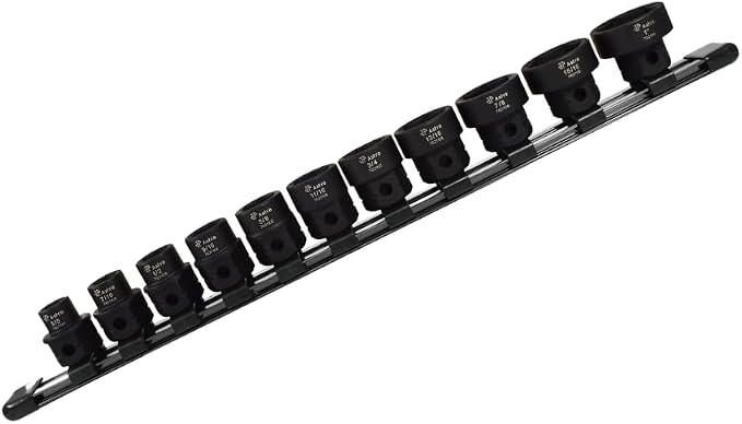 Astro Tools 78211 11-Piece 1/2" Drive Low Profile Nano Impact Sockets - SAE