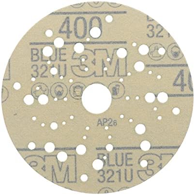 3M Hookit Blue Abrasive Disc Multi-Hole, 36166, 5 in, 400+