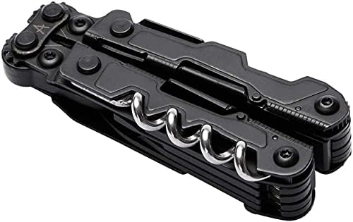 SOG PowerLitre Mini Utility Multi-Tool w/ 19 Lightweight Tools, Compact 5 Inch Long Utility Tool with Knife, Screwdriver, Hex Bit Holder, Black