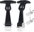 Mudder 2 Pcs Rubber Latches T-Handle Steel Brackets for Hood Cabinet | Elastic Rubber Strap, Stainless Steel Brackets, Flexible Hasp for Vehicle Engine Hood, Tool Box, Cabinet Secure