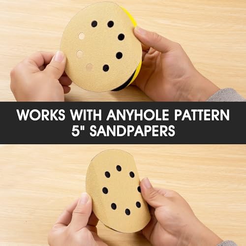 2 Pack 5 Inch Mouse Sanding Block Hand Sanding Block Hook and Loop Sanding Block for Woodworking Furniture Restoration Automotive Body Arts Crafts
