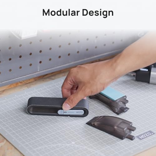 HOZO NeoBlock Sanding Block with Standard Head – Smooths 3D Print Layer Lines, For Flat Surfaces & Small Curves, 5s Quick-Swap Design for Heads & Sandpapers, Includes 1 Pcs 400 Grit Belt