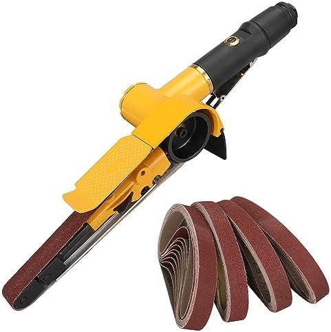 3/4" Pneumatic Air Belt Sander Set With 12 Mixed Grit Sanding Belt