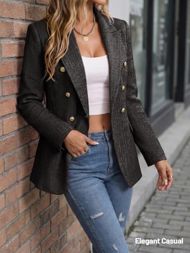 Mina Self 2026 Women's Fall Tweed Blazer Plaid Jacket Business Casual Coat