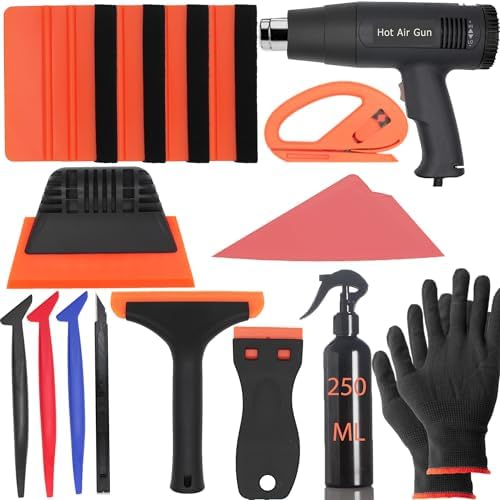 Spanno Heat Gun for Vinyl Wrap, Car Wrap Kit Includes Cutters and Squeegees