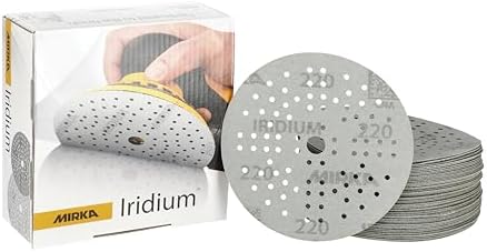 Mirka Iridium Sandpaper Discs 5 Inch 50 Pack Hook and Loop