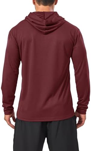Men’s 5 Pack Sun Protection Long Sleeve Hoodie Rash Guard SPF Lightweight Quick Dry UV Shirts Outdoor Fishing Active Wear